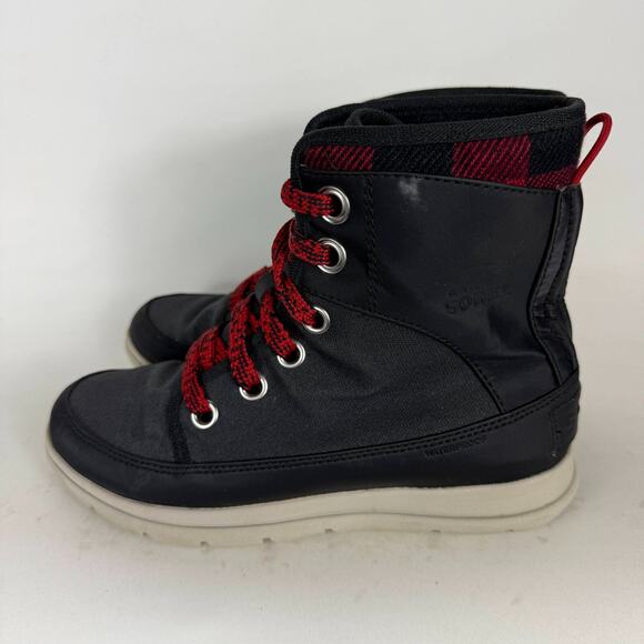 Sorel Explorer Winter Boots Womens 7 Black Lace-Up Ankle Waterproof Casual - Picture 5 of 10